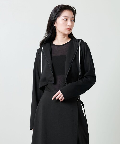 パーカー 「MARW UNITED ARROWS」ショート ジップアップ パーカー レディース
