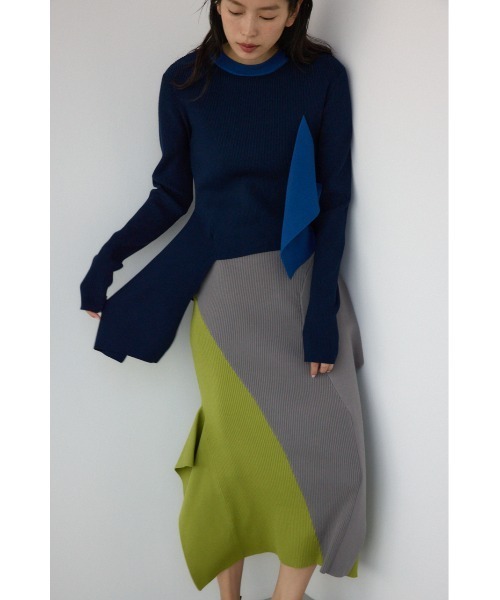 PLUS（AZUL BY MOUSSY） ワンピース 「PLUS」アシンメトリーレイヤード