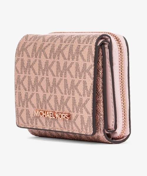MICHAEL KORS ミニ財布 ジップウォレット エクストラスモール 公式アウトレット】JET SET TRAVEL トライフォールド ジップ