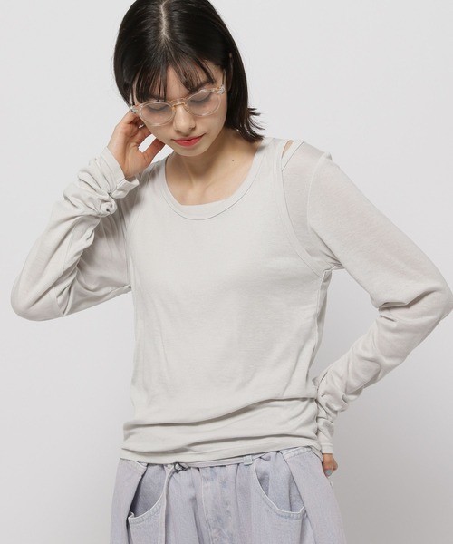tシャツ タンクレイヤードカットソー レディース niko and… tシャツ タンクレイヤードTシャツ レディース
