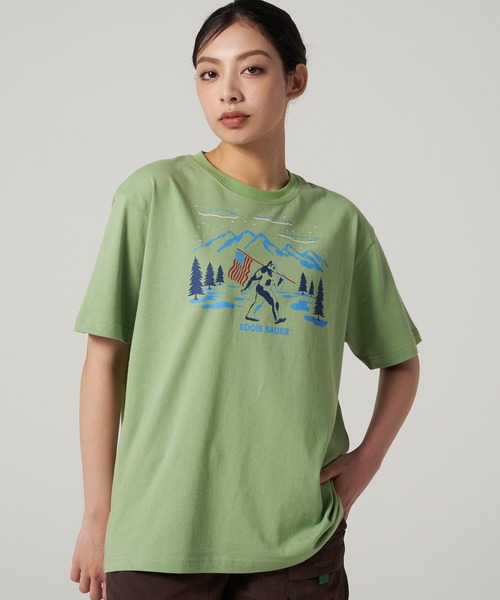 Eddie Bauer（エディーバウアー） tシャツ グラフィックプリント T