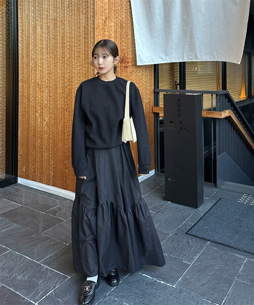 KOBE LETTUCE スカート 「 yuiさんコラボ 」バイアス切替えギャザー