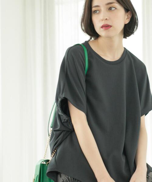 ★美品★ OPAQUE.CLIP トップス　サマーニット　半袖　ドルマンスリーブ OPAQUE.CLIP ニット セーター 「6色展開/S-LLサイズ」ドルマン