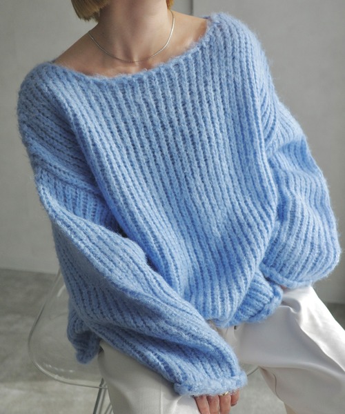 meilmada 長袖ニット FREE ブルー レディース : ZOZOTOWN Yahoo!店