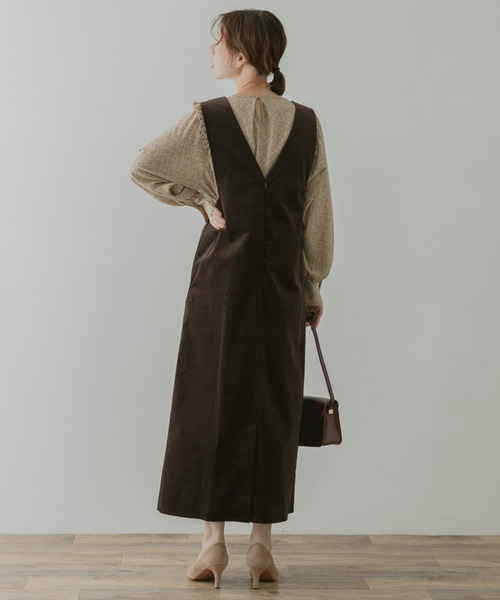 「F by ROSSO」 サロペットスカート 38 ダークブラウン レディース_画像7