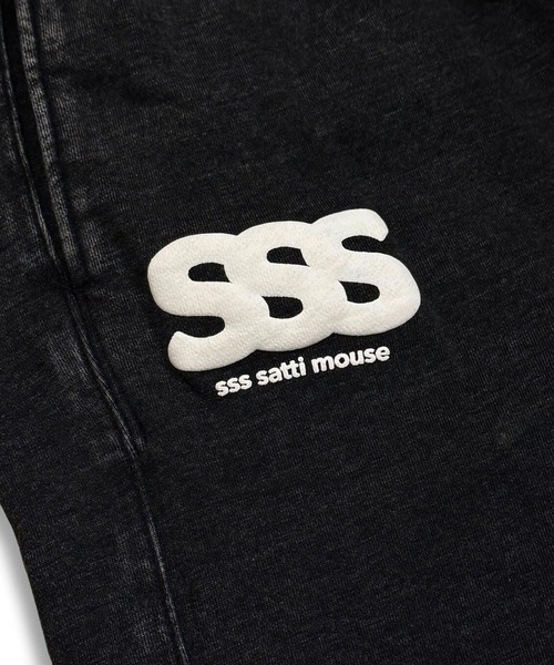 sss satti mouse スウェットパンツ ジャージ ブラックウォッシュ