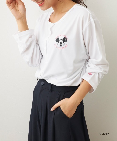 カーディガン 「OP/オーピー」ミッキー/水陸両用スナップボタンカーディガン/レディース レディース Disney カーディガン 「OP/オーピー」ミッキー/水陸両用スナップ