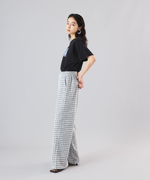 Muscat パンツ チェックイージータックパンツ レディース : ZOZOTOWN