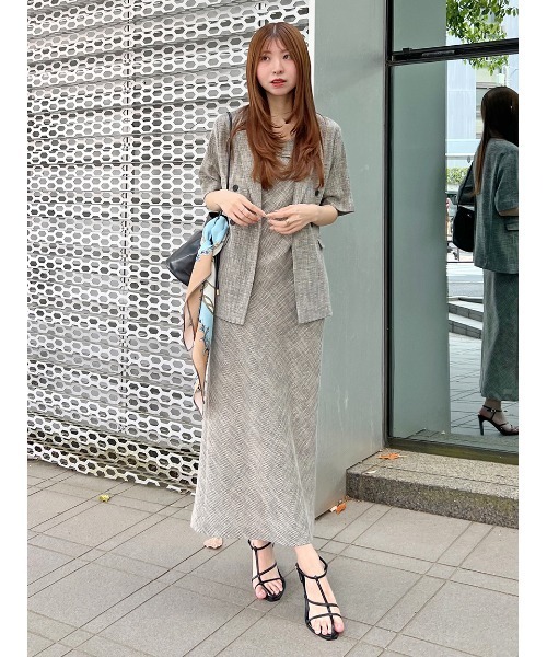 SNIDEL 花柄キャミワンピース □スナイデルグレー花柄キャミワンピース