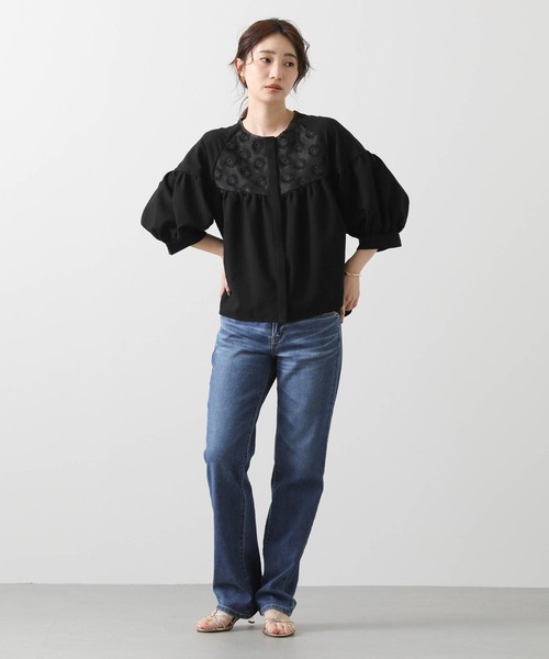 Gready Brilliant ブラウス シャツ LU3Dフラワーパフ Gready Brilliant ブラウス シャツ LU3Dフラワーパフ