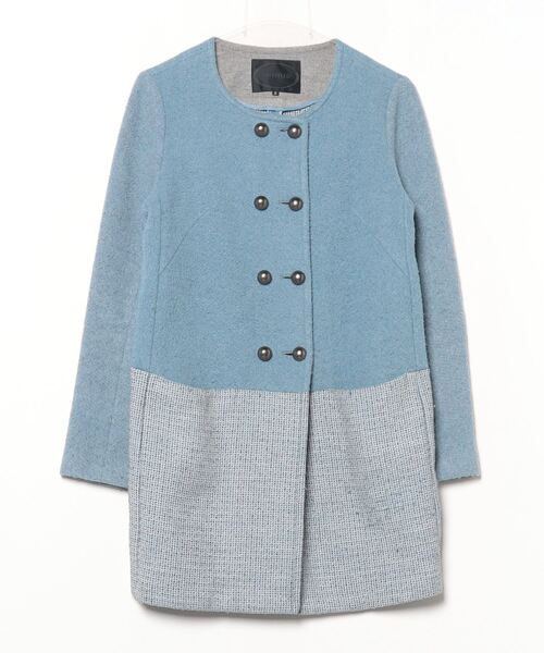 UNTITLED（アンタイトル） ノーカラーコート 2 ブルー レディース