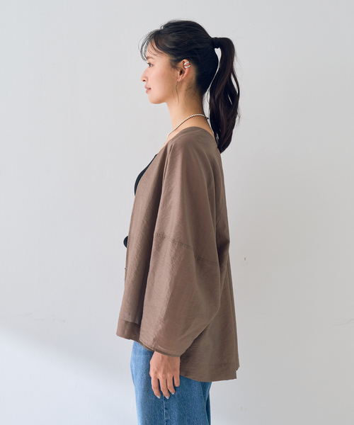定価21450円 Rouge vif Anna シアーシャツジャケット Rouge vif Anna（ルージュヴィフアンナ） ブラウス シャツ はおり