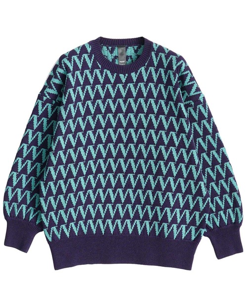 SHAREEF（シャリーフ） 長袖ニット 2 ターコイズブルー メンズ