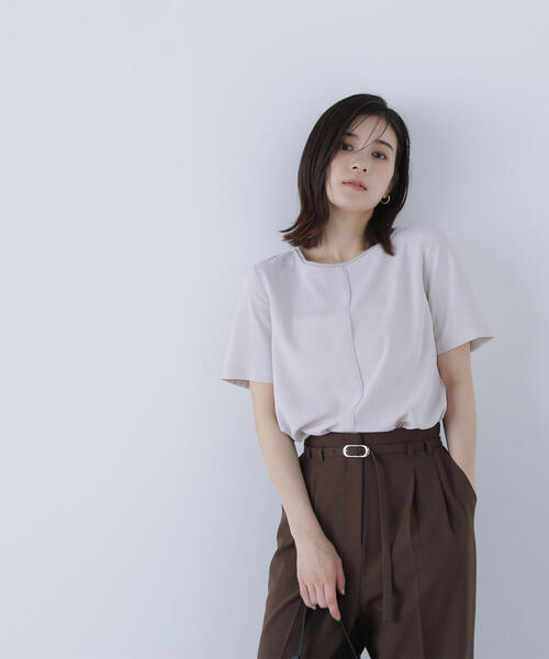 NATURAL BEAUTY BASIC ブラウス シャツ シフォンラインT