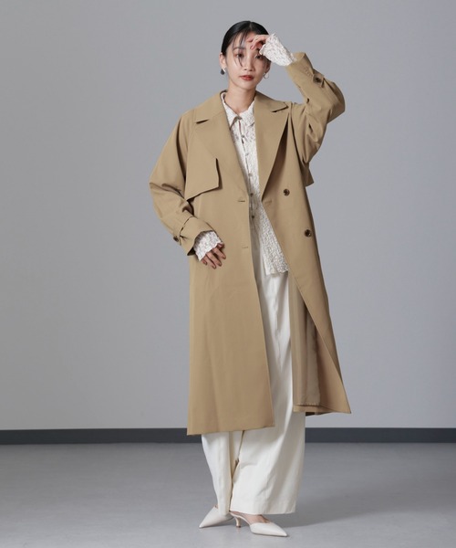 NANO universe（ナノ・ユニバース） トレンチコート S ベージュ
