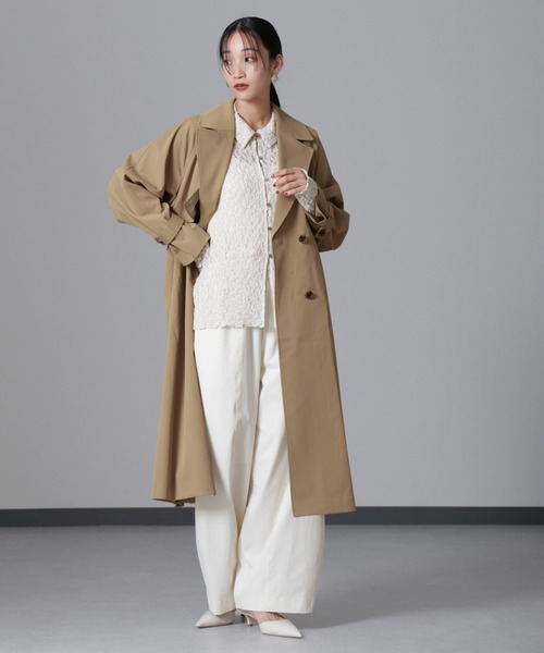 NANO universe（ナノ・ユニバース） トレンチコート S ベージュ