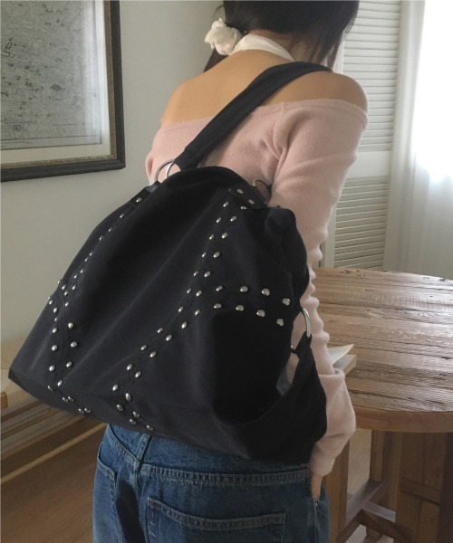 FREE STYLISTS ショルダーバッグ バッグ Y2K スタッドビッグショルダー