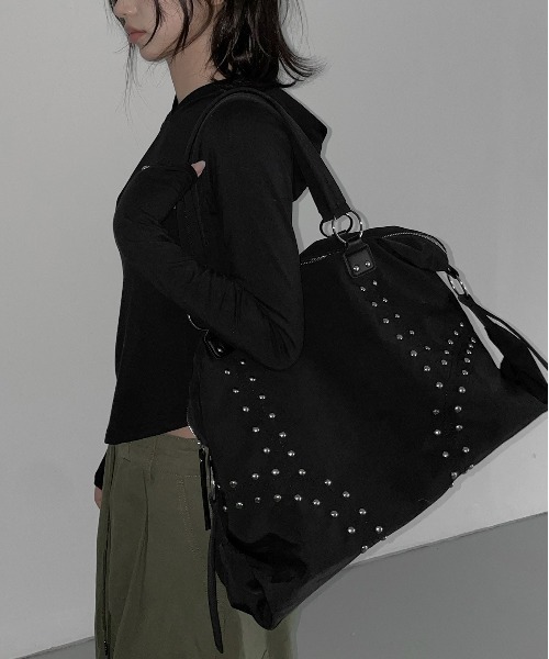 FREE STYLISTS ショルダーバッグ バッグ Y2K スタッドビッグショルダー