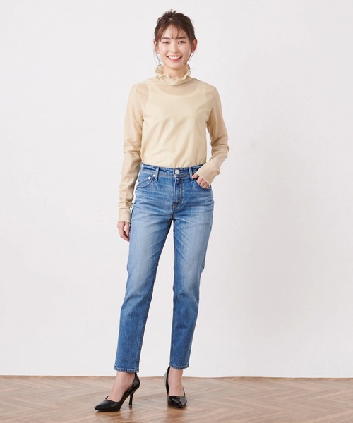 YANUK 加工デニムパンツ YANUK 「YANUK」 加工デニムパンツ 3 サックスブルー レディース