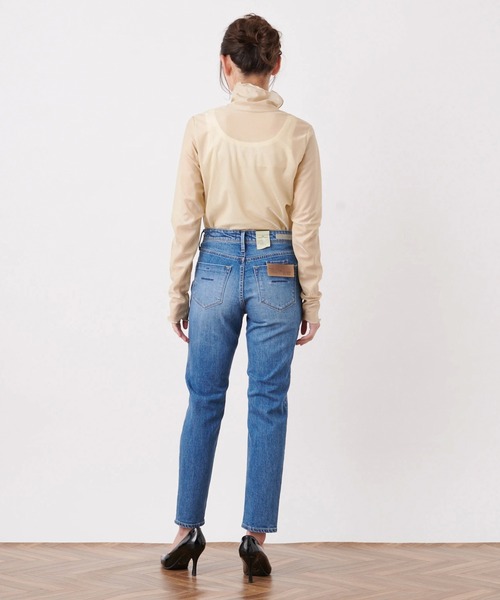 YANUK 加工デニムパンツ YANUK 「YANUK」 加工デニムパンツ 3 サックスブルー レディース