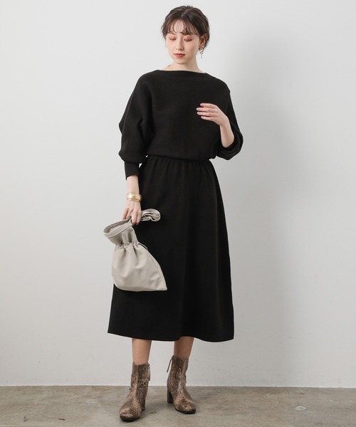 「VIS」 ニットワンピース FREE グリーン レディース_画像4