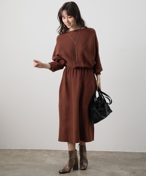 「VIS」 ニットワンピース FREE グリーン レディース_画像9