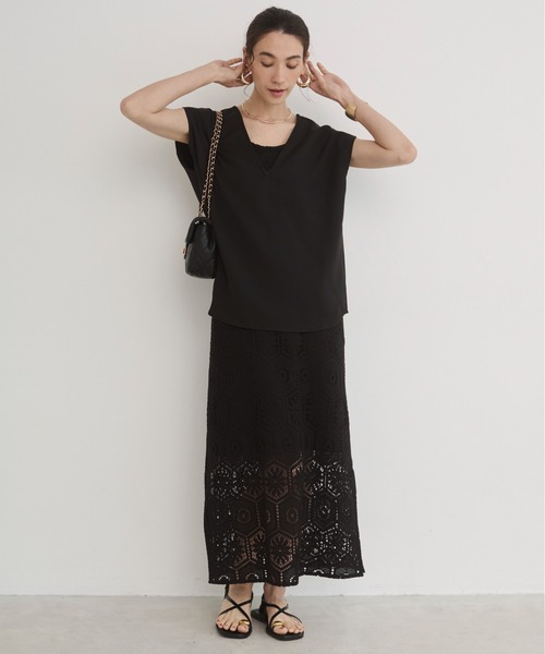 ★Cloche★ブラウスワンピース★サイズ02★清楚綺麗め系★ノースリーブ XS-Lサイズあり 【GINZA COUTURE/銀座クチュール】フラワー