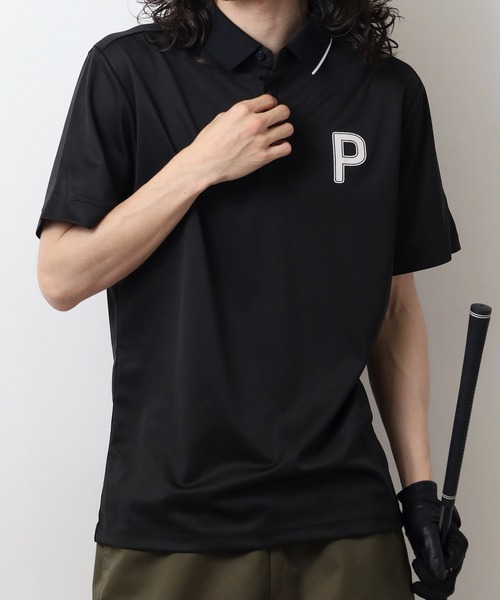 PUMA（プーマ） ポロシャツ ゴルフ P ストレッチカノコ PロゴS/S ポロ