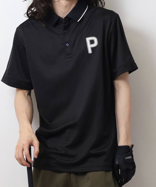 PUMA（プーマ） ポロシャツ ゴルフ P ストレッチカノコ PロゴS/S ポロ