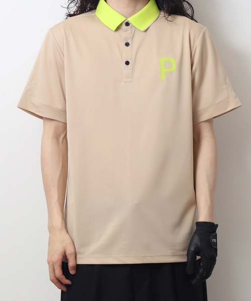 PUMA（プーマ） ポロシャツ ゴルフ P ストレッチカノコ PロゴS/S ポロ