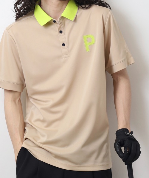 PUMA（プーマ） ポロシャツ ゴルフ P ストレッチカノコ PロゴS/S ポロ