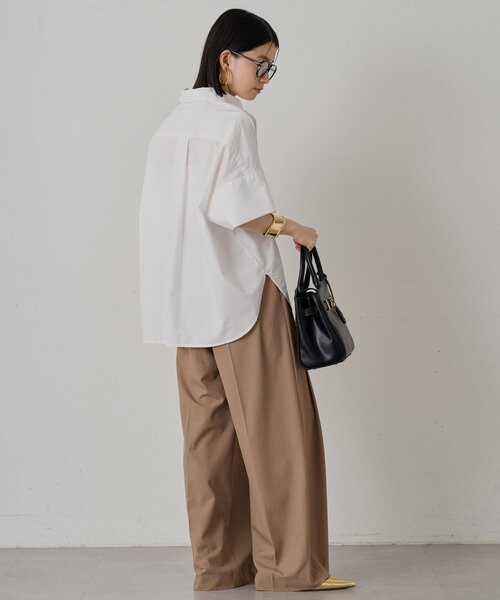 Loungedress ブラウス シャツ ビッグカフスシャツ レディース