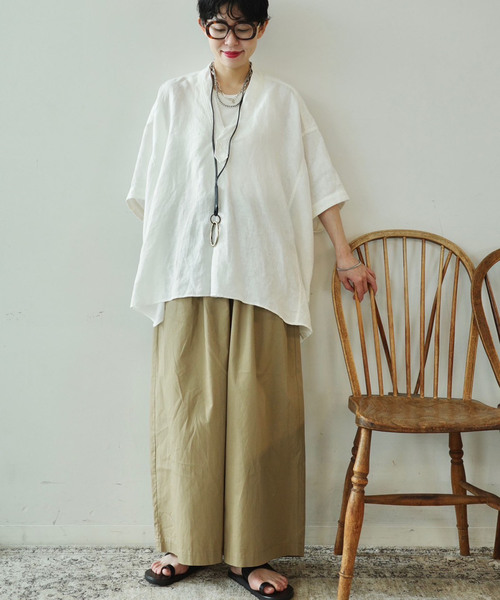 JOURNAL STANDARD LUXE ブラウス シャツ 40リネンワッシャー V