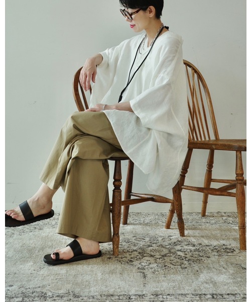 JOURNAL STANDARD LUXE ブラウス シャツ 40リネンワッシャー V