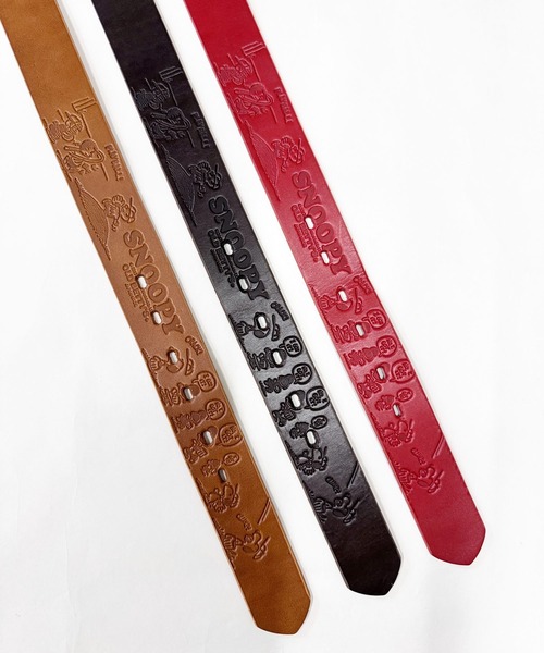 SNOOPY×OLD BETTY'S ベルト 「日本製」スヌーピー 「SNOOPY」 Embossed
