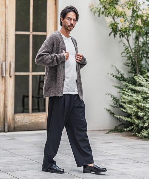 CAMBIO スラックス mp13917-Slacks Fabric Wide Straight Pants