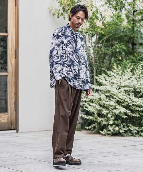 CAMBIO（カンビオ） ワイドパンツ スラックス mp13917-Slacks Fabric