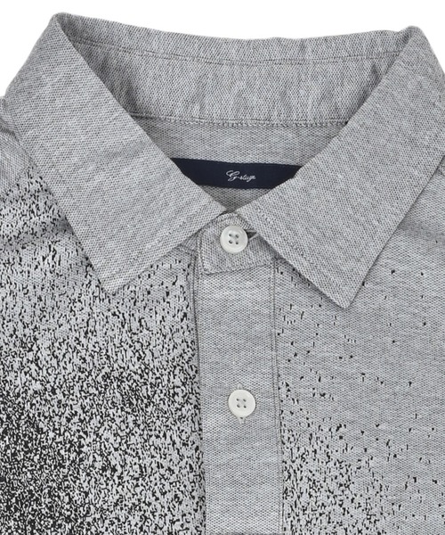 G-Stage グレー ポロシャツ 綿ポリエステル50サイズ g-stage 「g-stage」 半袖ポロシャツ 50 グレー メンズ