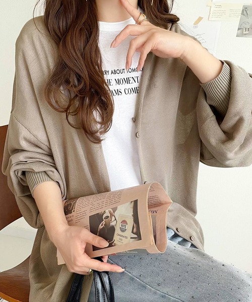 「classicalelf」 ニットカーディガン LARGE ブルー レディース