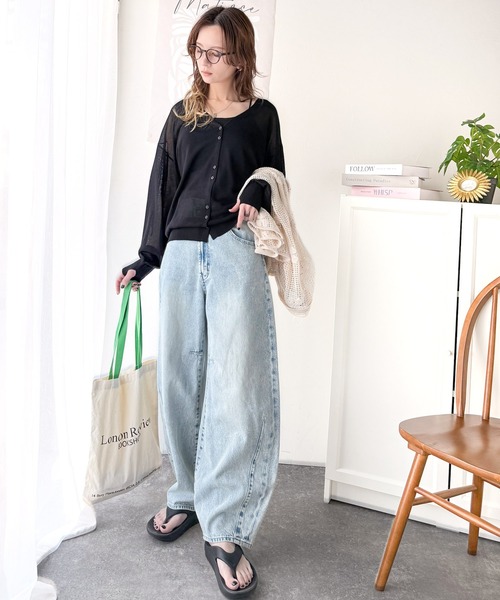 「classicalelf」 ニットカーディガン LARGE ブルー レディース