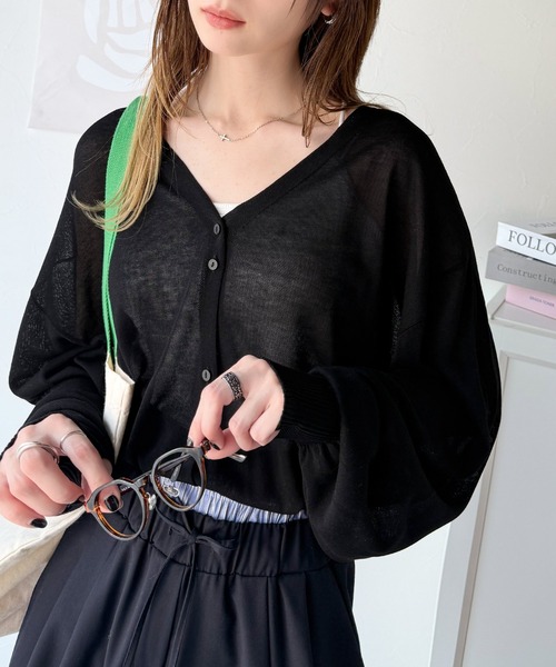 「classicalelf」 ニットカーディガン LARGE ブルー レディース