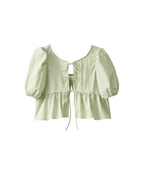 Knuth Marf（クヌースマーフ） ブラウス シャツ 2way puff sleeve logo