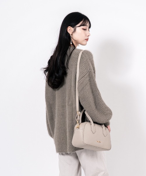 ハンドバッグ 「PULICATI/プリカーティ」2WAY レザー ミニボストンバッグ ショルダーバッグ イタリア製