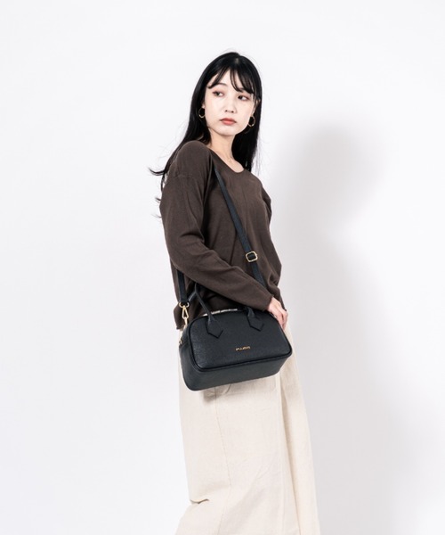 ハンドバッグ 「PULICATI/プリカーティ」2WAY レザー ミニボストンバッグ ショルダーバッグ イタリア製