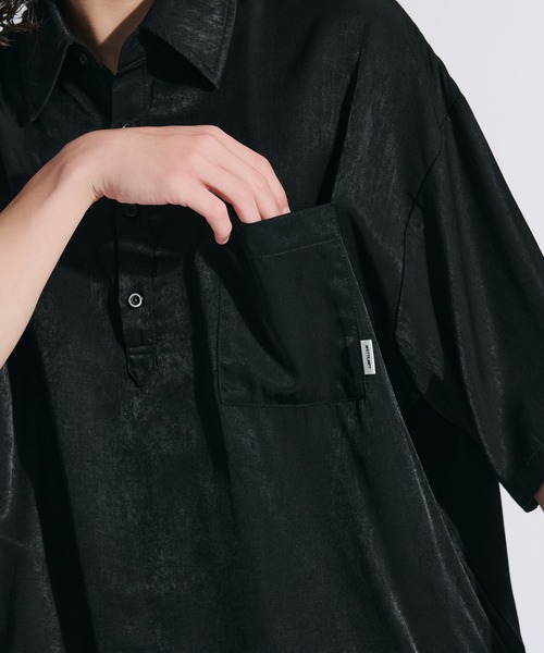 「WETTEMPT」 半袖シャツ SMALL ブラック メンズ_画像5