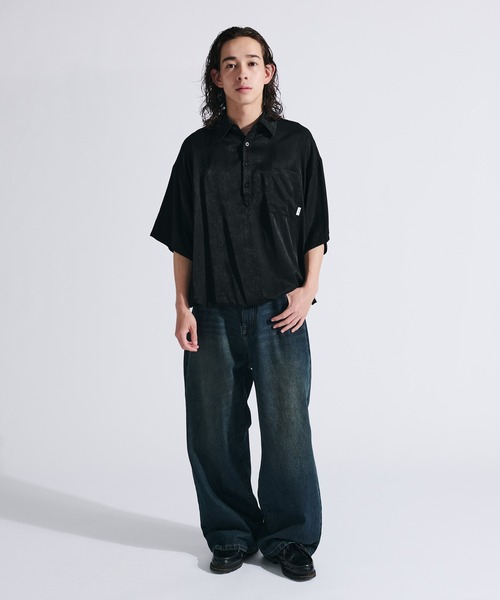 「WETTEMPT」 半袖シャツ SMALL ブラック メンズ_画像7