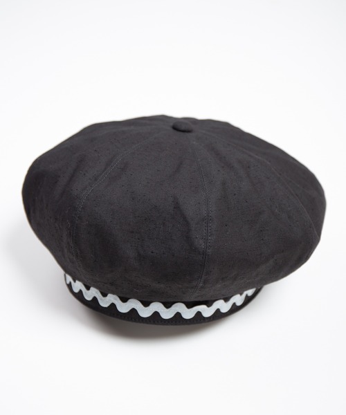 CPH BERET /8PANEL ベレー帽（BLACK）未使用 INDIETRO ASSOCIATION 帽子 ベレー帽 メンズ 8panel Beret / 8パネル