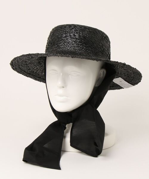 「La Maison de Lyllis」 ストローハット FREE ブラック レディース_画像2