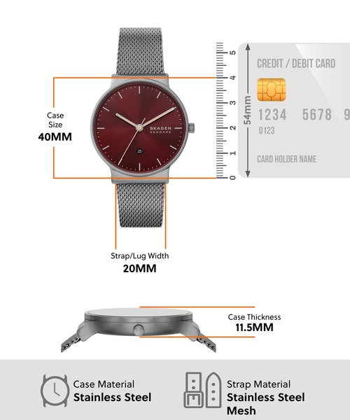 「SKAGEN」 アナログ腕時計 FREE グレー メンズ_画像4