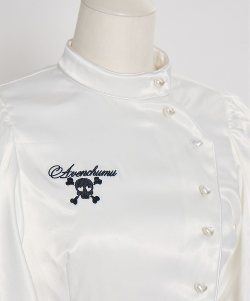AVENCHUMU ブラウス シャツ 半袖 Like a nurse heart blouse 